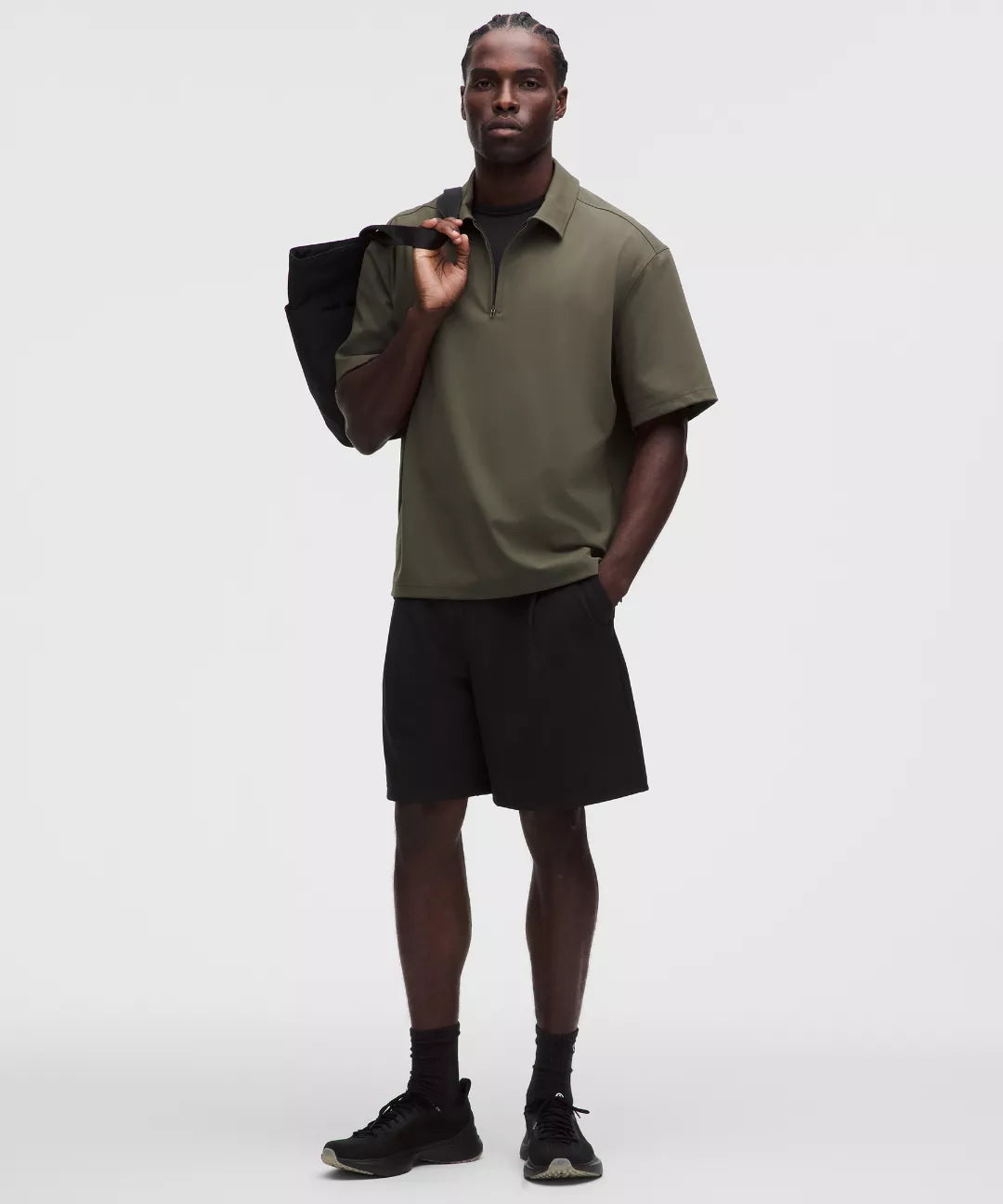 Daydrift Oversized Zip-Neck Polo Shirt